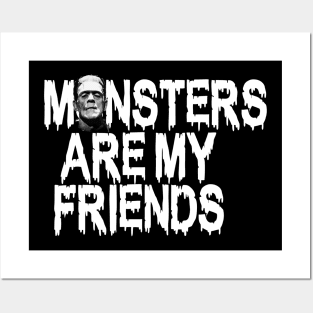 Monsters Are My Friends Frankenstein Gothic Grunge Posters and Art